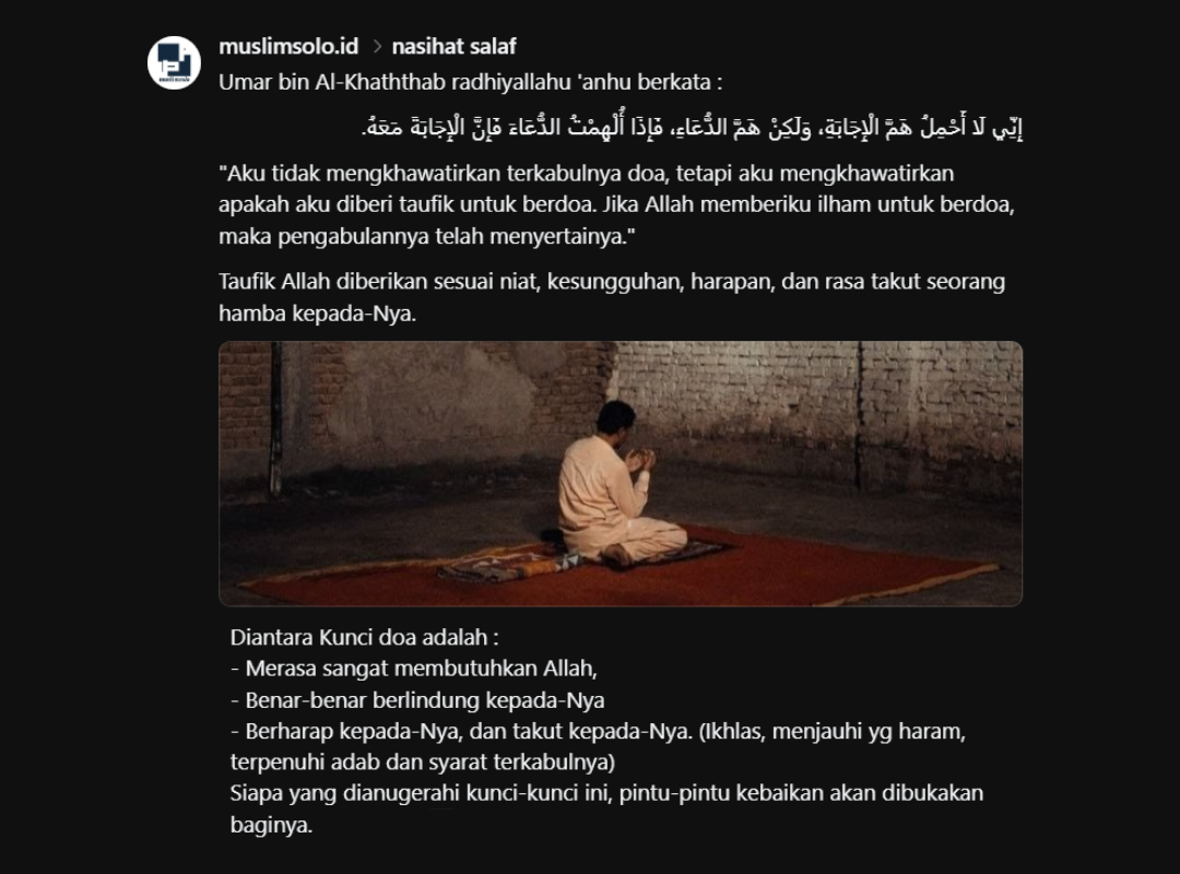 Doa Bukan Sekedar Ucapan