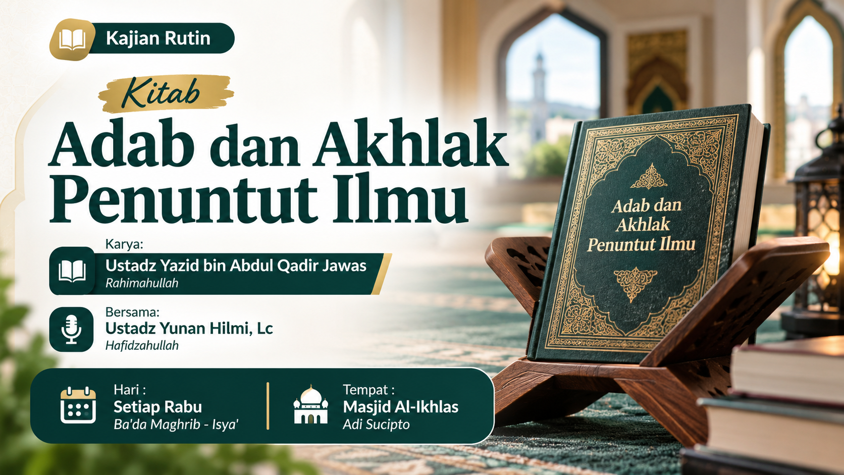 Adab dan Akhlak Penuntut Ilmu #1: Mukadimah Buku